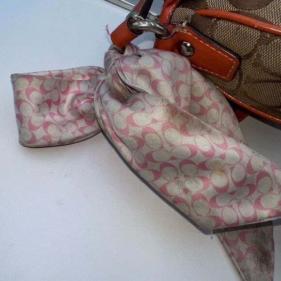 Coach Legacy Signature Canvas Crossbody Bag with a turn-lock closure. - Picture 7 of 11